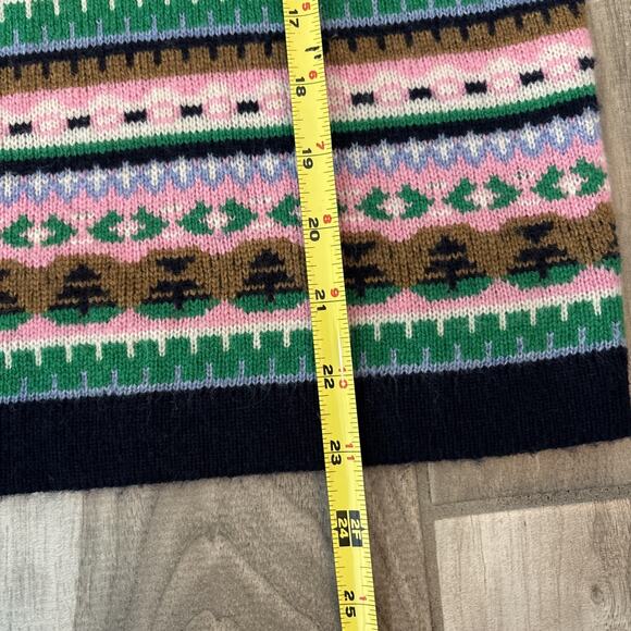NWT J. Crew Fair Isle Cozy Multicolor Mock Neck Wool Blend Sweater Sz XS - Picture 9 of 10